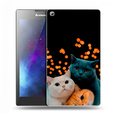 Силиконовый чехол на планшета Lenovo Tab 3 7 с принтом Кошки Силиконовый чехол на планшета Lenovo Tab 3 7 с принтом Кошки