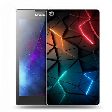 Силиконовый чехол на планшета Lenovo Tab 3 7 с принтом Абстракция неон Силиконовый чехол на планшета Lenovo Tab 3 7 с принтом Абстракция неон