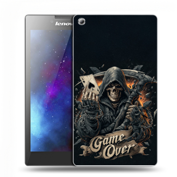 Силиконовый чехол на планшета Lenovo Tab 3 7 с принтом Скелет карты Силиконовый чехол на планшета Lenovo Tab 3 7 с принтом Скелет карты