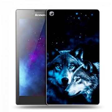 Силиконовый чехол на планшета Lenovo Tab 3 7 с принтом Волки Силиконовый чехол на планшета Lenovo Tab 3 7 с принтом Волки