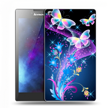 Силиконовый чехол на Lenovo Tab 3 7 с принтом Бабочки