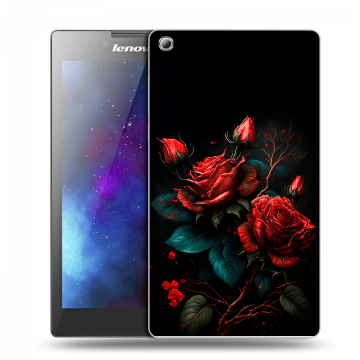 Силиконовый чехол на Lenovo Tab 3 7 с принтом Розы красные