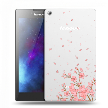 Силиконовый чехол на Lenovo Tab 3 7 с принтом Ветка сакуры