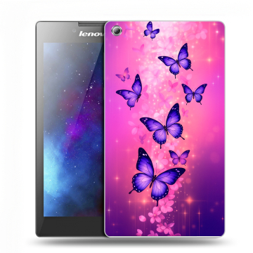 Силиконовый чехол на Lenovo Tab 3 7 с принтом Бабочки