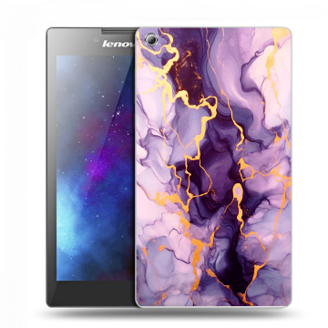 Силиконовый чехол на Lenovo Tab 3 7 с принтом Мрамор