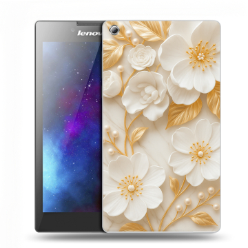 Силиконовый чехол на Lenovo Tab 3 7 с принтом Цветы