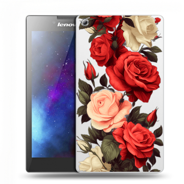 Силиконовый чехол на Lenovo Tab 3 7 с принтом Розы