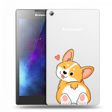 Силиконовый чехол на Lenovo Tab 3 7 с принтом Корги