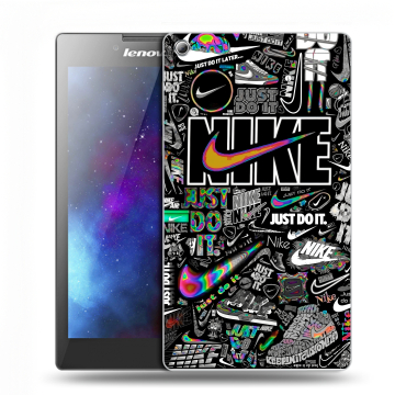 Силиконовый чехол на Lenovo Tab 3 7 с принтом Найк Силиконовый чехол на Lenovo Tab 3 7 с принтом Найк