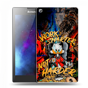Силиконовый чехол на Lenovo Tab 3 7 с принтом Дональд Дак Деньги