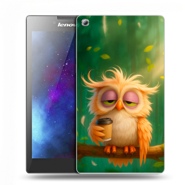 Силиконовый чехол на Lenovo Tab 3 7 с принтом сова