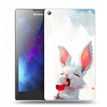 Силиконовый чехол на Lenovo Tab 3 7 с принтом кролик зайчик