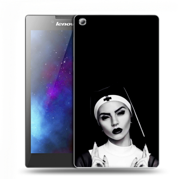 Силиконовый чехол на Lenovo Tab 3 7 с принтом монашка