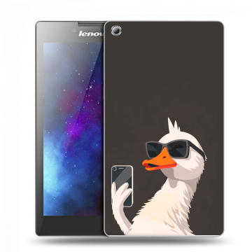 Силиконовый чехол на Lenovo Tab 3 7 с принтом утка в очках