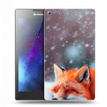 Силиконовый чехол на Lenovo Tab 3 7 с принтом лиса