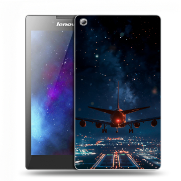 Силиконовый чехол на Lenovo Tab 3 7 с принтом самолет