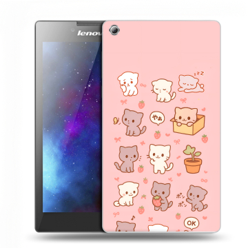 Силиконовый чехол на Lenovo Tab 3 7 с принтом Hello Kitty Хелоу Кити
