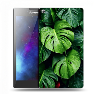 Силиконовый чехол на Lenovo Tab 3 7 с принтом Листья