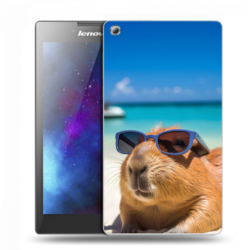 Силиконовый чехол на Lenovo Tab 3 7 с принтом Капибара