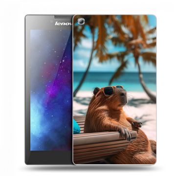 Силиконовый чехол на Lenovo Tab 3 7 с принтом Капибара