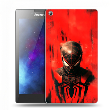 Силиконовый чехол на Lenovo Tab 3 7 с принтом человек паук spiderman