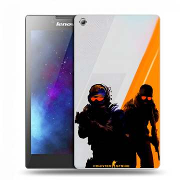 Силиконовый чехол на Lenovo Tab 3 7 с принтом Контер страйк Counter strike
