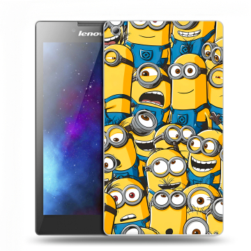Силиконовый чехол на Lenovo Tab 3 7 с принтом Миньоны
