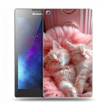 Силиконовый чехол на Lenovo Tab 3 7 с принтом котята котики Силиконовый чехол на Lenovo Tab 3 7 с принтом котята котики