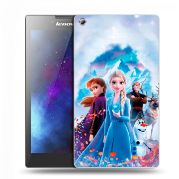 Силиконовый чехол на Lenovo Tab 3 7 с принтом Холодное сердце Frozen