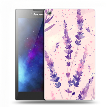 Силиконовый чехол на Lenovo Tab 3 7 с принтом цветы лаванда