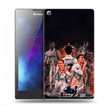Силиконовый чехол на Lenovo Tab 3 7 с принтом Реал Роналдо Real Ronaldo