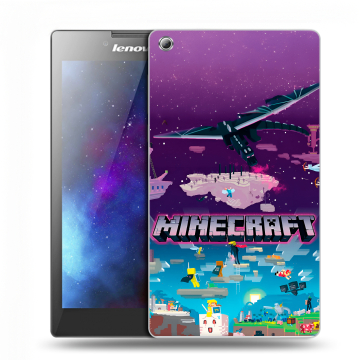 Силиконовый чехол на Lenovo Tab 3 7 с принтом Майнкрафт Minecraft