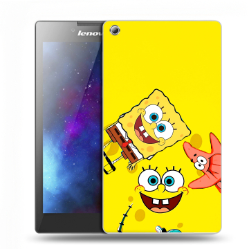 Силиконовый чехол на Lenovo Tab 3 7 с принтом Спанч боб Спанчбоб