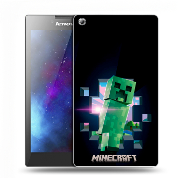 Силиконовый чехол на Lenovo Tab 3 7 с принтом Майнкрафт Minecraft