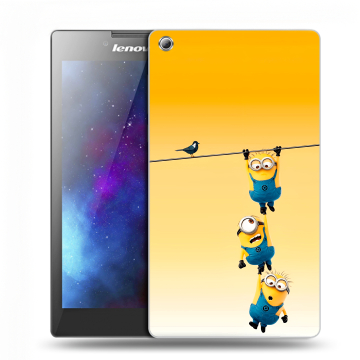 Силиконовый чехол на Lenovo Tab 3 7 с принтом Миньоны