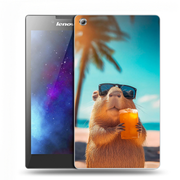 Силиконовый чехол на Lenovo Tab 3 7 с принтом Капибара