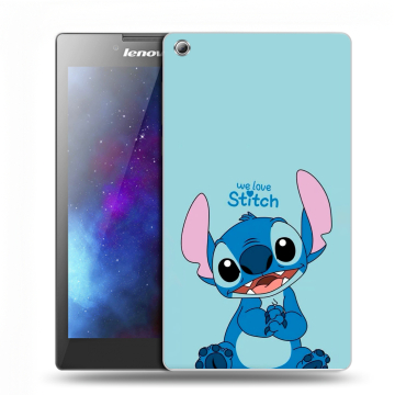 Силиконовый чехол на Lenovo Tab 3 7 с принтом Лило и Стич