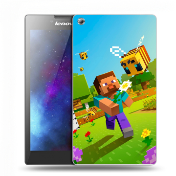 Силиконовый чехол на Lenovo Tab 3 7 с принтом Майнкрафт Minecraft
