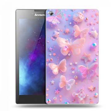 Силиконовый чехол на Lenovo Tab 3 7 с принтом Бабочки
