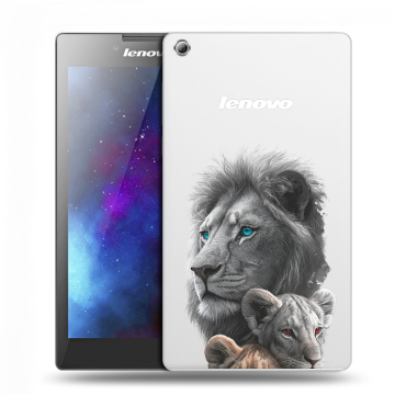 Силиконовый чехол на Lenovo Tab 3 7 с принтом Львы