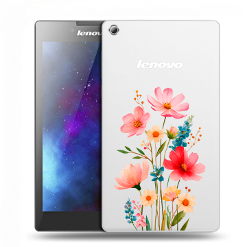 Силиконовый чехол на Lenovo Tab 3 7 с принтом Цветы