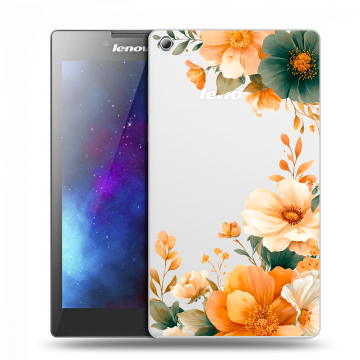 Силиконовый чехол на Lenovo Tab 3 7 с принтом Цветы принт