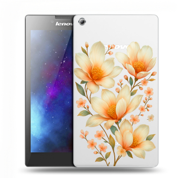 Силиконовый чехол на Lenovo Tab 3 7 с принтом Цветы