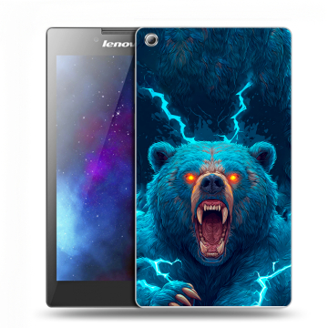 Силиконовый чехол на Lenovo Tab 3 7 с принтом Медведь