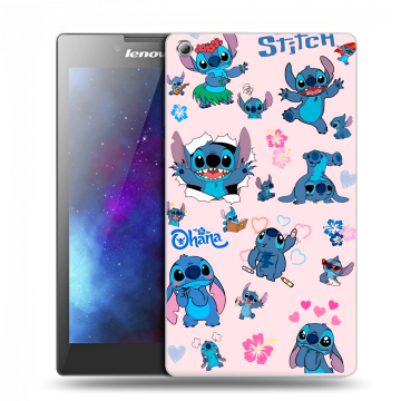 Силиконовый чехол на Lenovo Tab 3 7 с принтом Лило и Стич