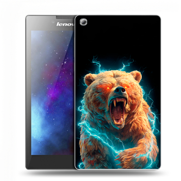 Силиконовый чехол на Lenovo Tab 3 7 с принтом Медведь