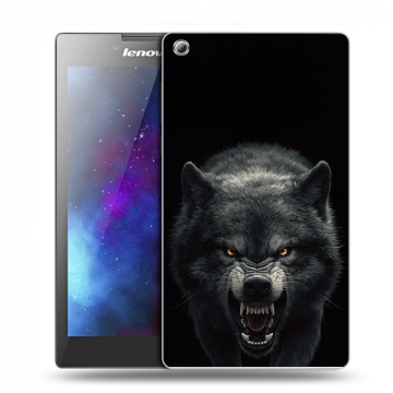 Силиконовый чехол на Lenovo Tab 3 7 с принтом Волк