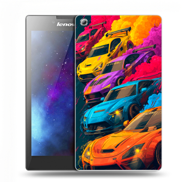 Силиконовый чехол на Lenovo Tab 3 7 с принтом Тачки