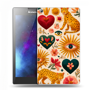 Силиконовый чехол на Lenovo Tab 3 7 с принтом Модный принт