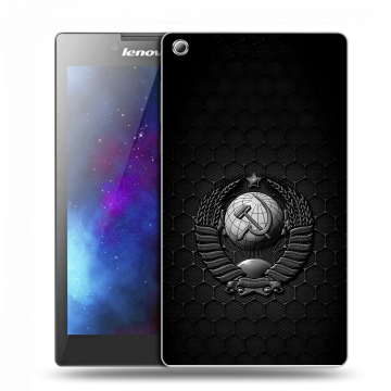 Силиконовый чехол на Lenovo Tab 3 7 с принтом Герб Флаг СССР